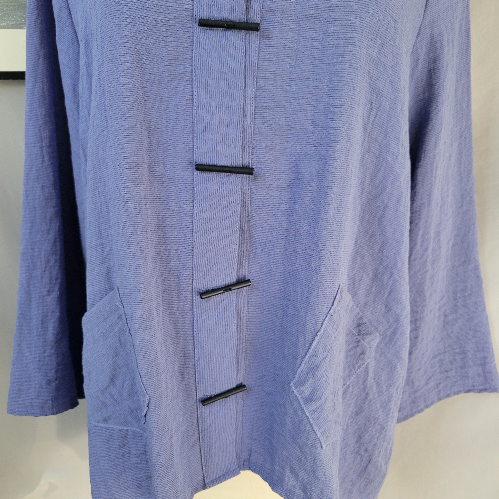 Habitat Clothes to Live Textured Button Front Cardigan Jacket Purple L - Picture 6 of 15